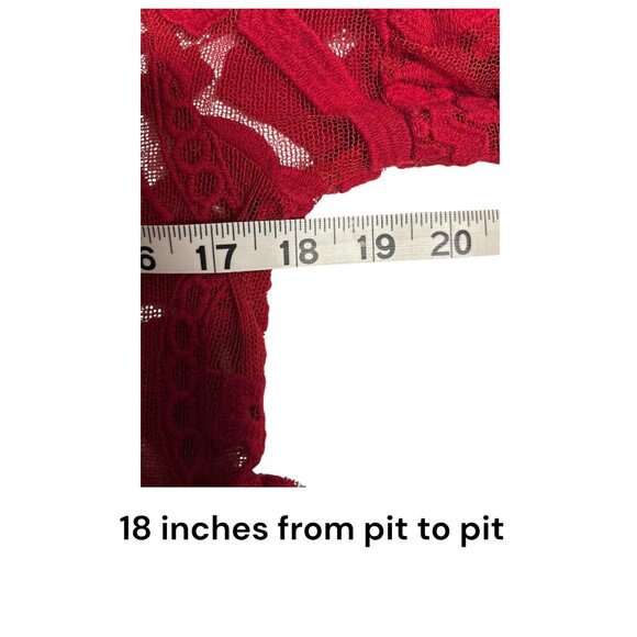 Free People Womens Red Lace Embroidered Tunic Dress By Jens Pirate Booty S - Picture 9 of 10